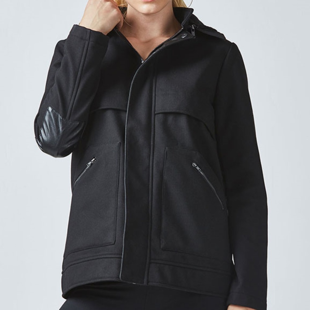Fabletics Pella Hooded Coat Jacket Water Resistant